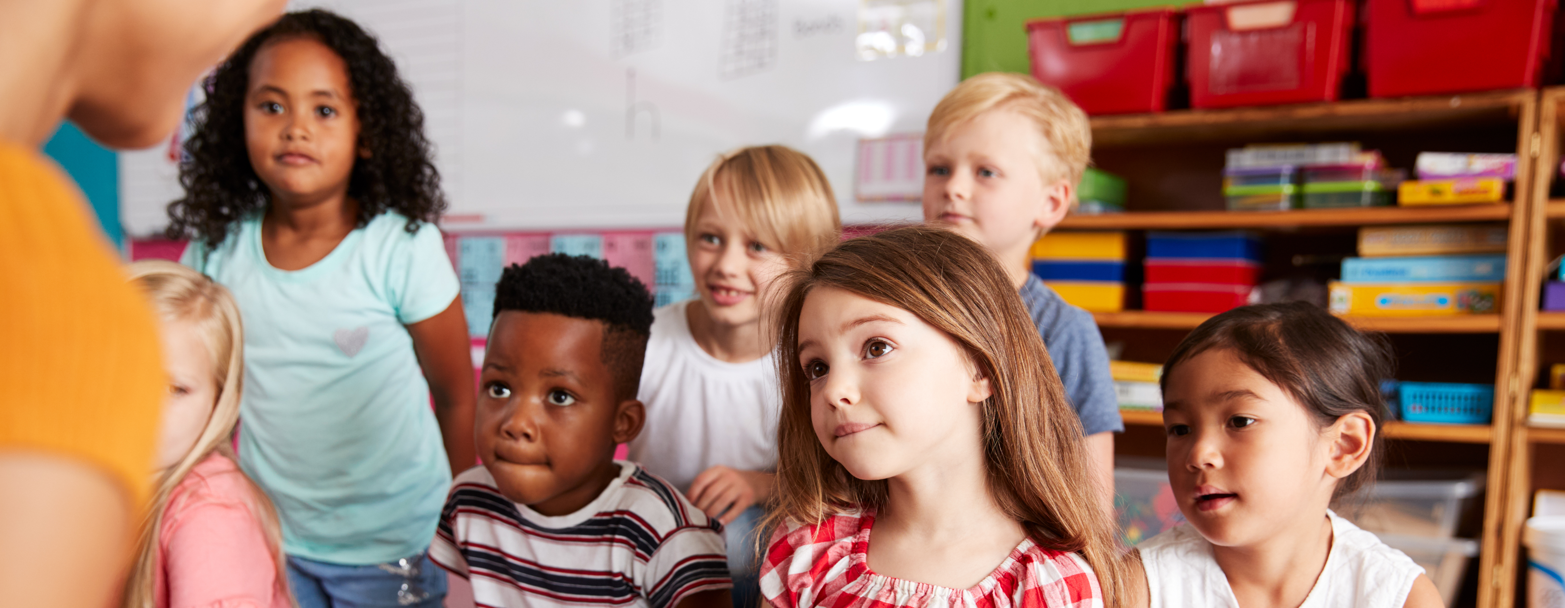 Children being read to.