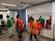 Camp Shine Campers in the dance room