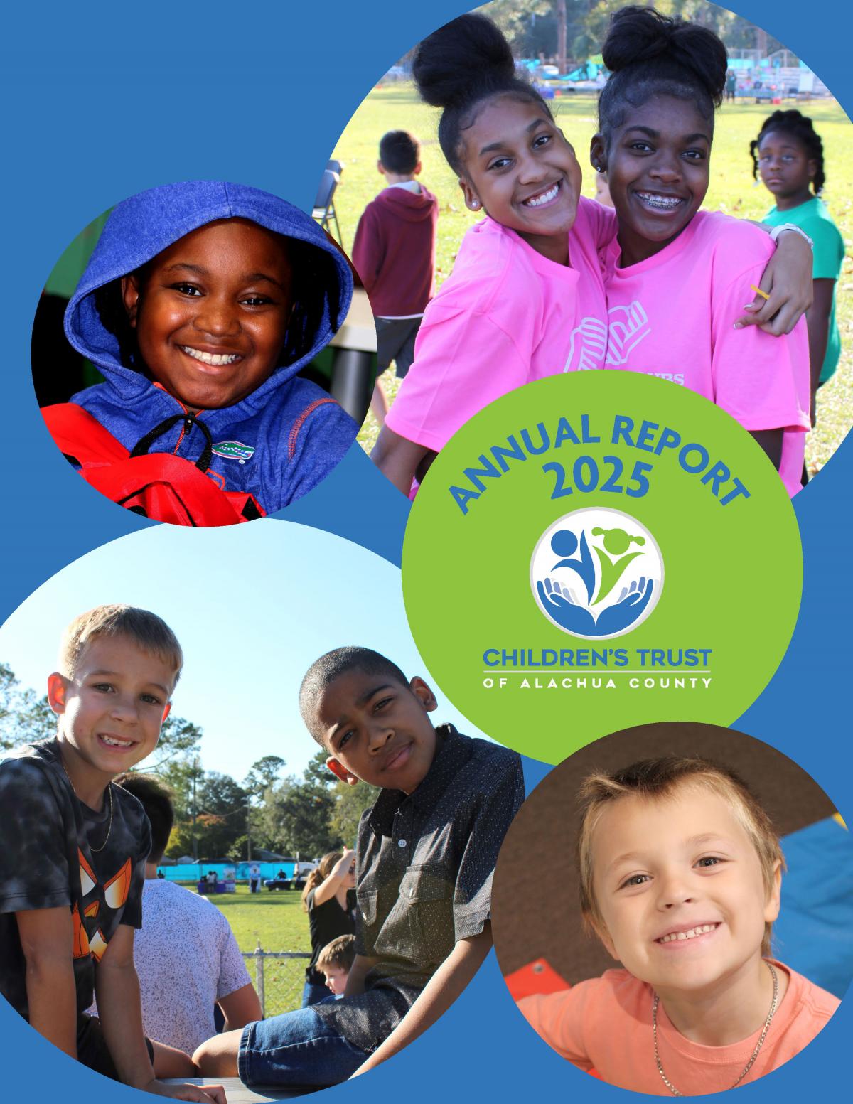 The cover of the 2025 Children's Trust of Alachua County Annual Report