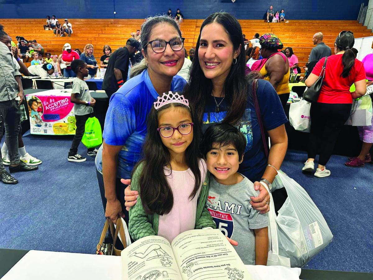 family at event