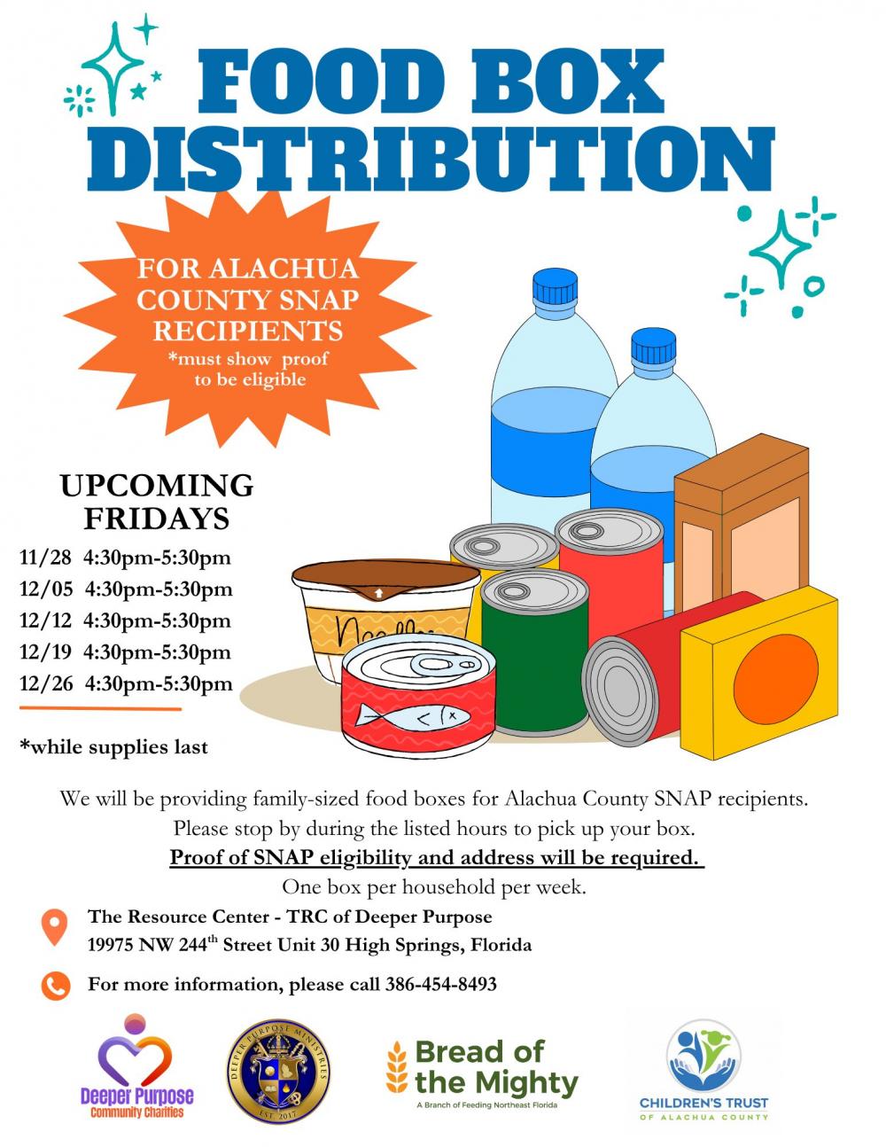 Emergency Food Initiative Children #39 s Trust of Alachua County Florida