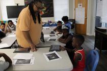 Eric Lopez at a "Let's DJ" Enrichment Session